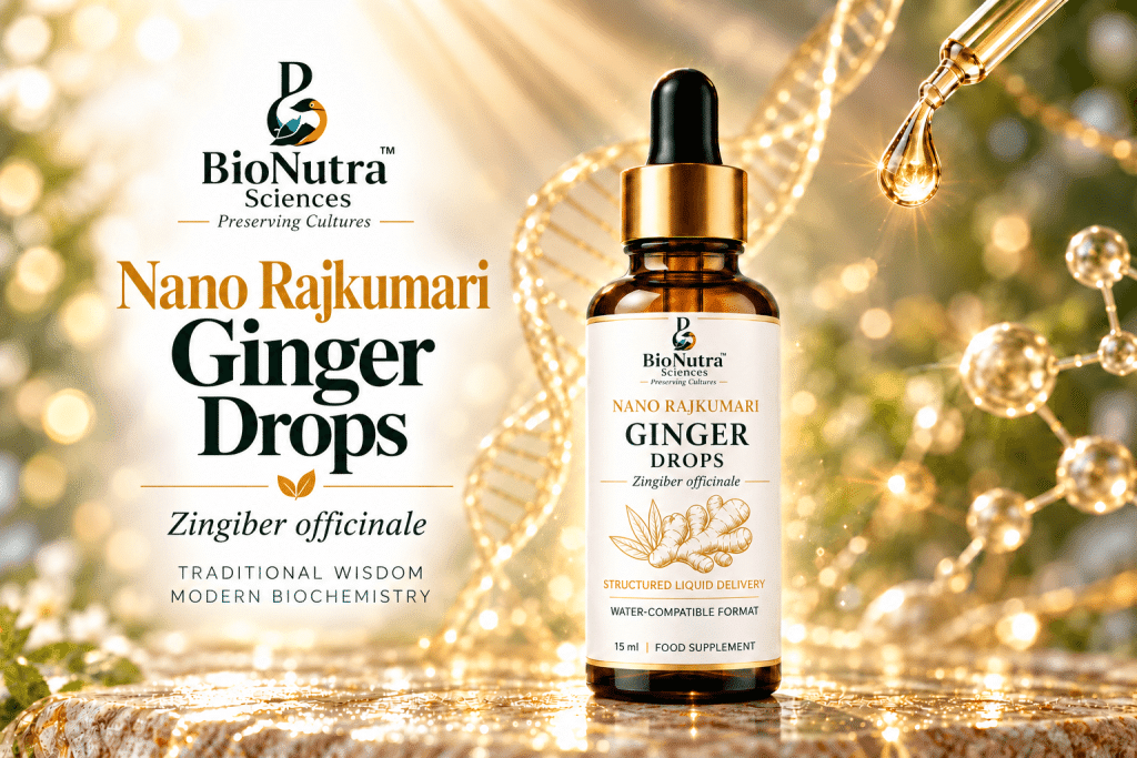 BioNutra Nano Rajkumari Ginger Drops Bottle image-Front