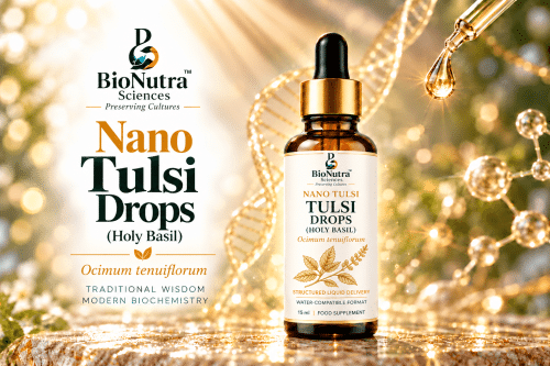 BioNutra Nano Tulsi Drops Hero glass bottle image