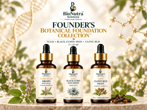 Botanical foundation dropper trio bottle image