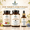Founder’s essentials capsule and drops trio bottles image
