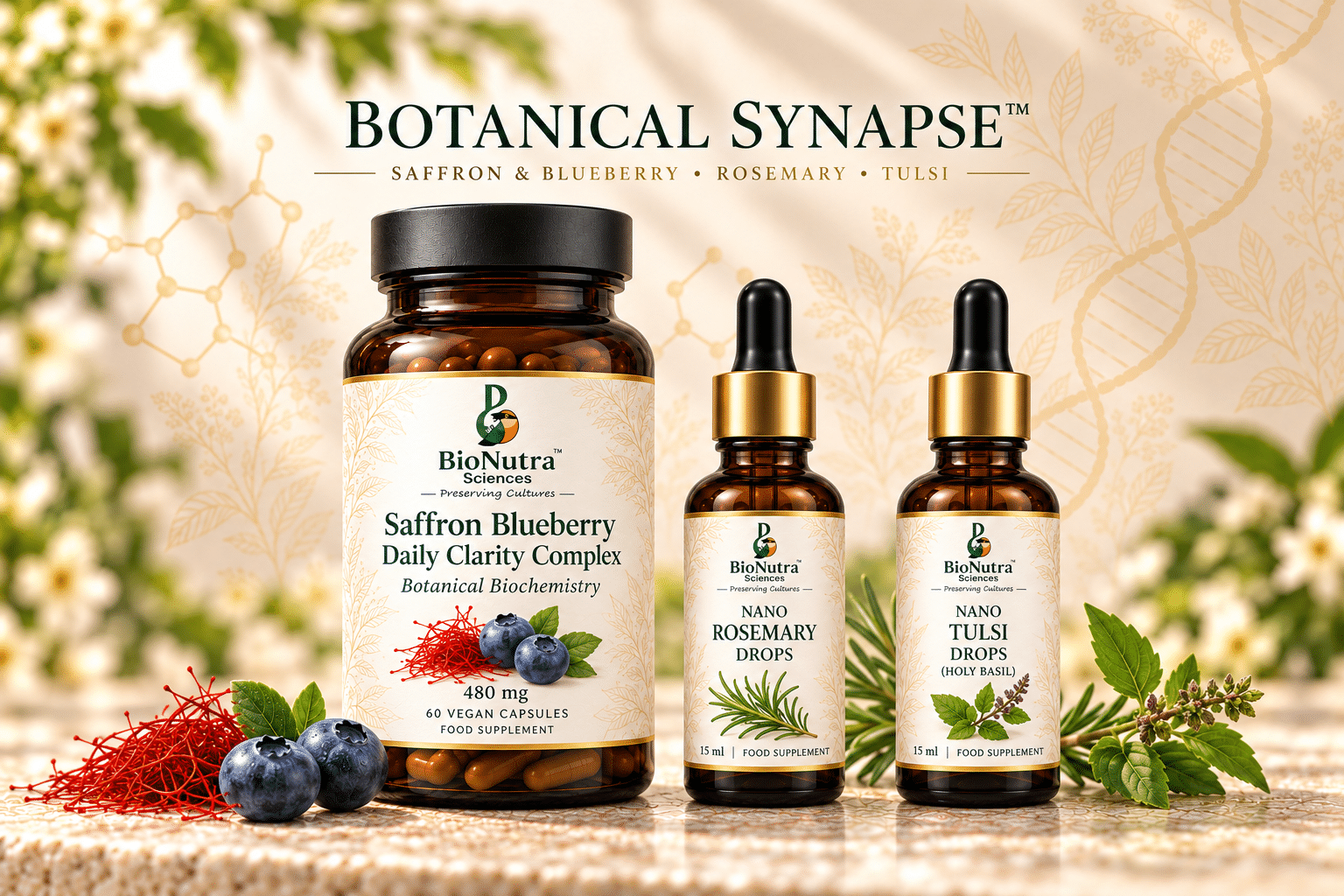 Botanical Synapse Amber Supplement Trio-Bottles image
